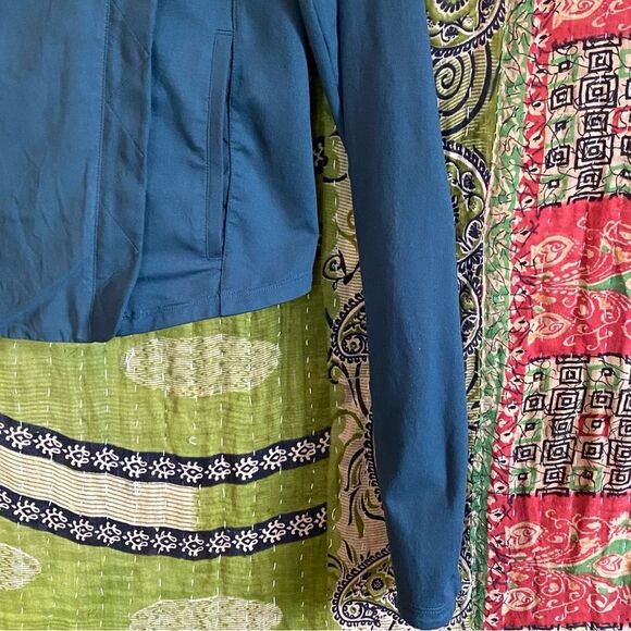 🚨FINAL OFFER Under Armour Dark Teal StudioLux Fitted Moto Jacket Size Medium - Picture 3 of 14